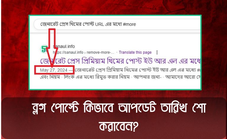 ব্লগ পোস্টে কিভাবে আপডেট তারিখ শো করাবেন?